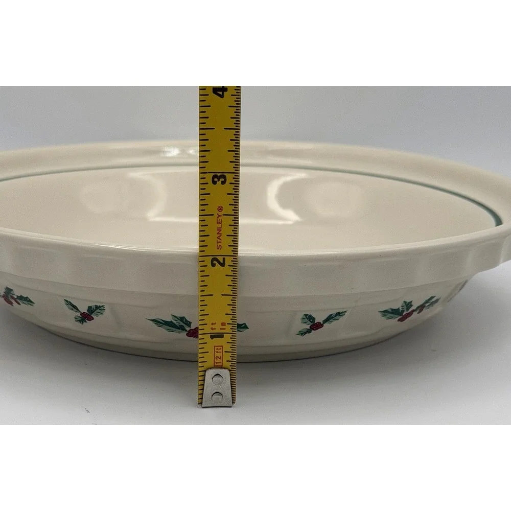 Longaberger Baskets Pie Plate Pottery Woven Traditions Christmas New 10